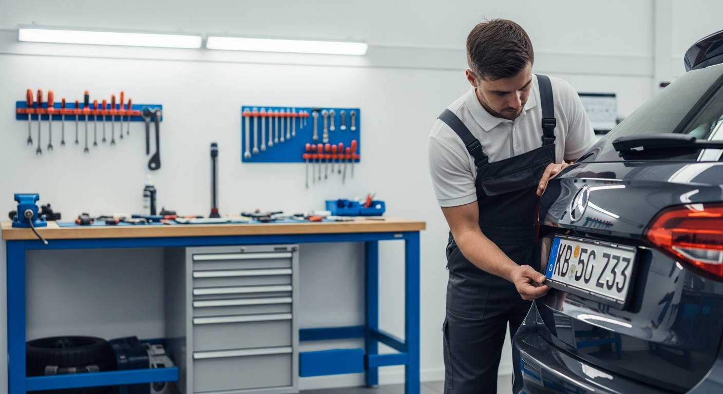 Machine de fabrication de plaques d'immatriculation en aluminium ou plexiglas